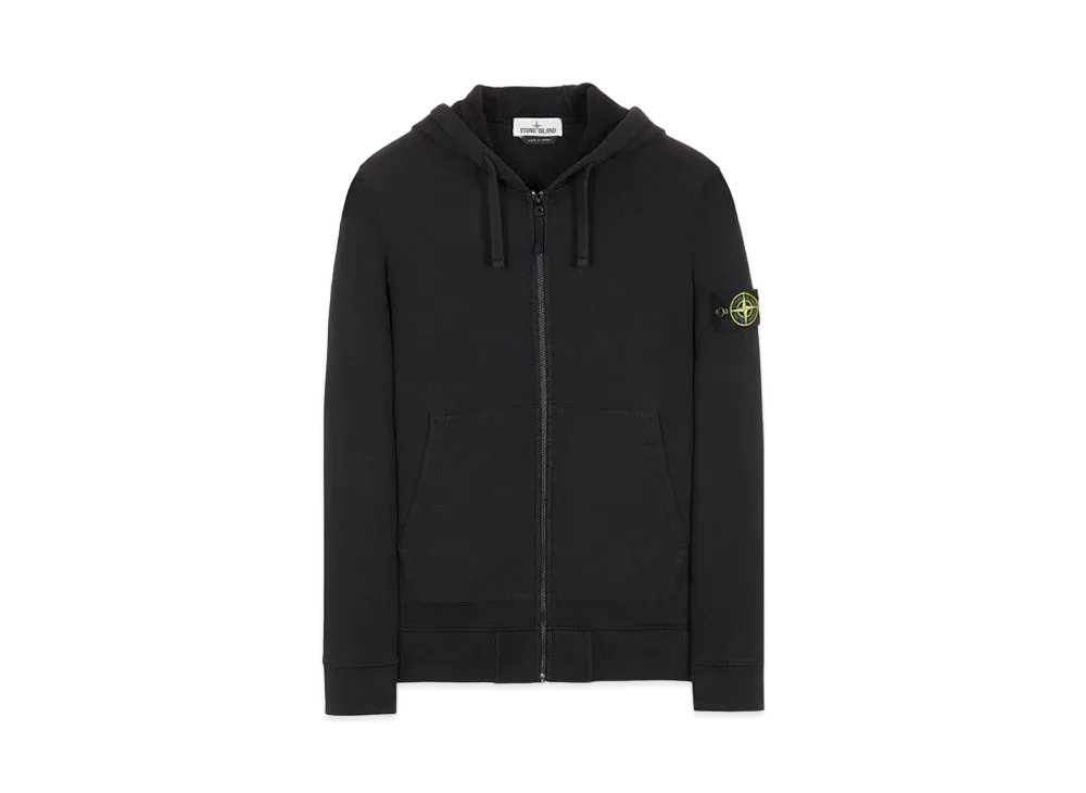 Stone Island 64220 BRUSHED COTTON FLEECE "Black"