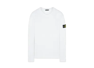 Stone Island 64450 GAUZED COTTON JERSEY "White"