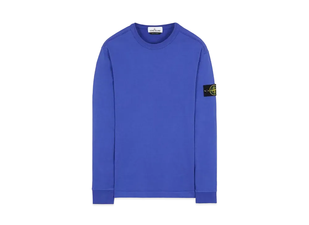 Stone Island 64450 GAUZED COTTON JERSEY "Periwinkle"