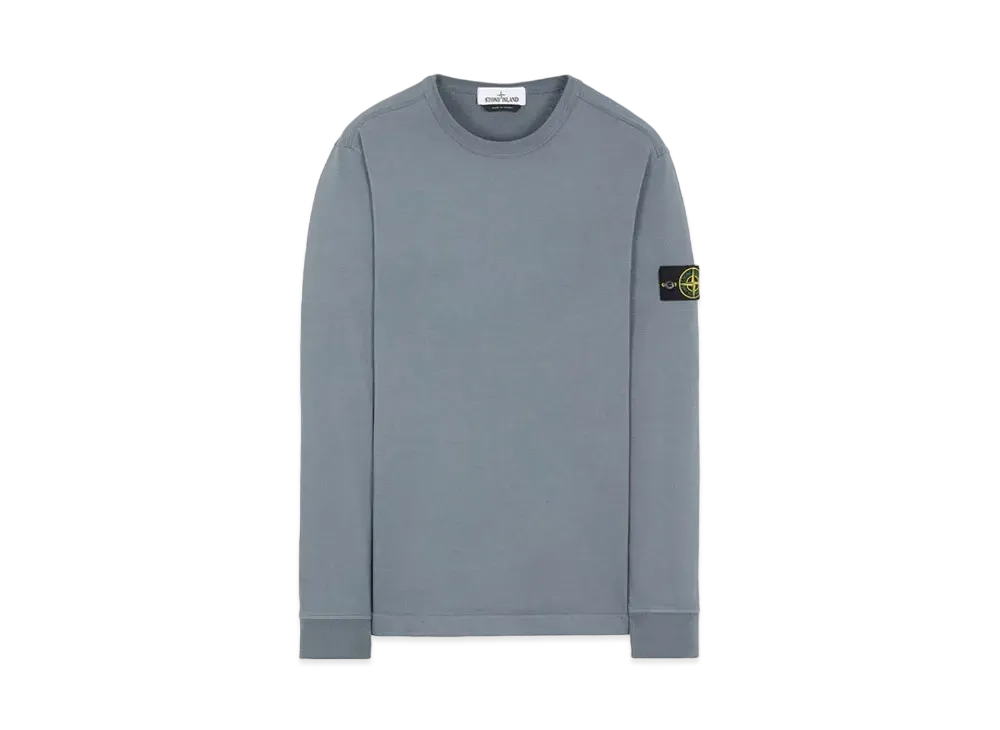 Stone Island 64450 GAUZED COTTON JERSEY "Pastel Blue"