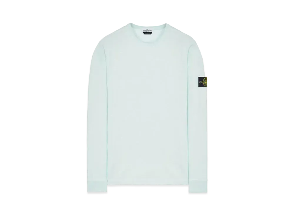 Stone Island 64450 GAUZED COTTON JERSEY "Light Green"