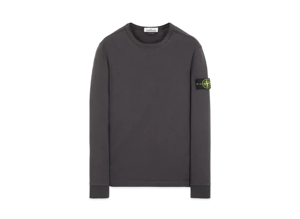 Stone Island 64450 GAUZED COTTON JERSEY "Steel Grey"
