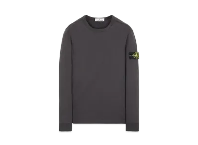 Stone Island 64450 GAUZED COTTON JERSEY "Steel Grey"