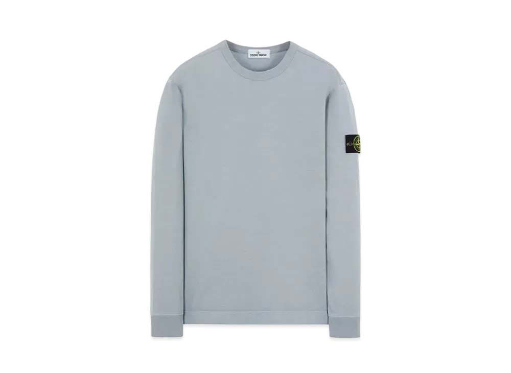 Stone Island 64450 GAUZED COTTON JERSEY "Pearl Grey"
