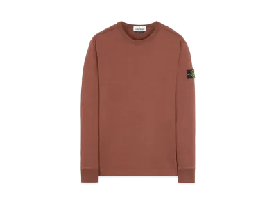 Stone Island 64450 GAUZED COTTON JERSEY "Mahogany Brown"