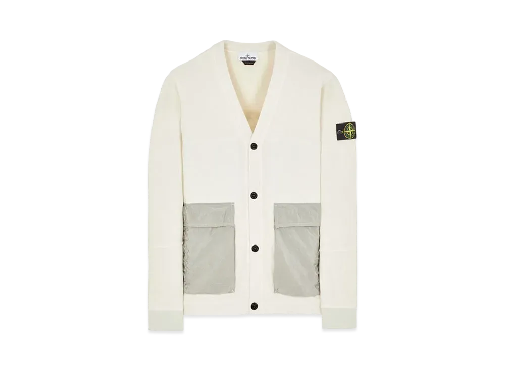 Stone Island 64841 BRUSHED FLEECE WITH NYLON METAL DETAILS "Ibory"