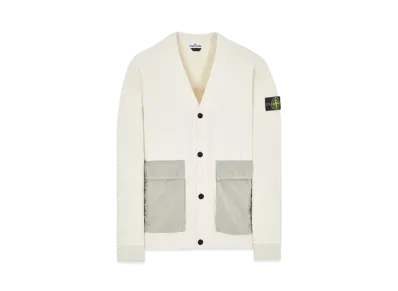 Stone Island 64841 BRUSHED FLEECE WITH NYLON METAL DETAILS "Ibory"