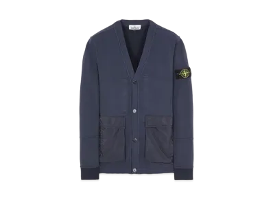 Stone Island 64841 BRUSHED FLEECE WITH NYLON METAL DETAILS "Ink Blue"