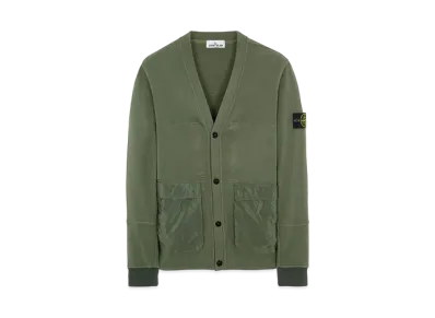 Stone Island 64841 BRUSHED FLEECE WITH NYLON METAL DETAILS "Sage Green"
