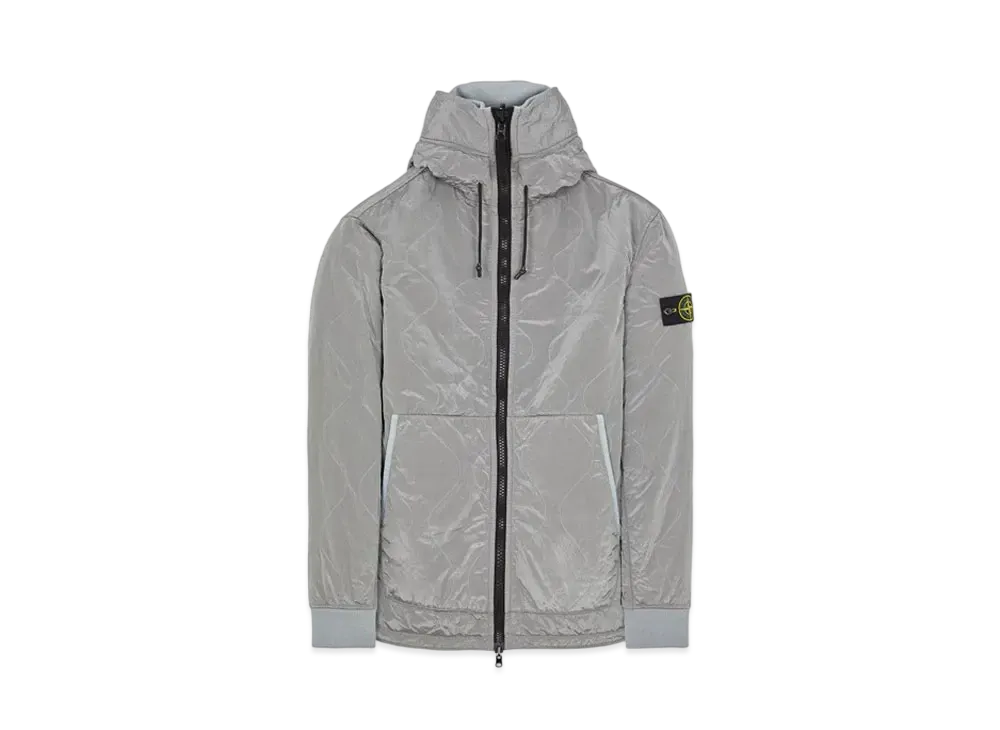 Stone Island 64948 QUILTED NYLON METAL/COTTON NYLON JERSEY _REVERSIBLE "Pearl Grey"