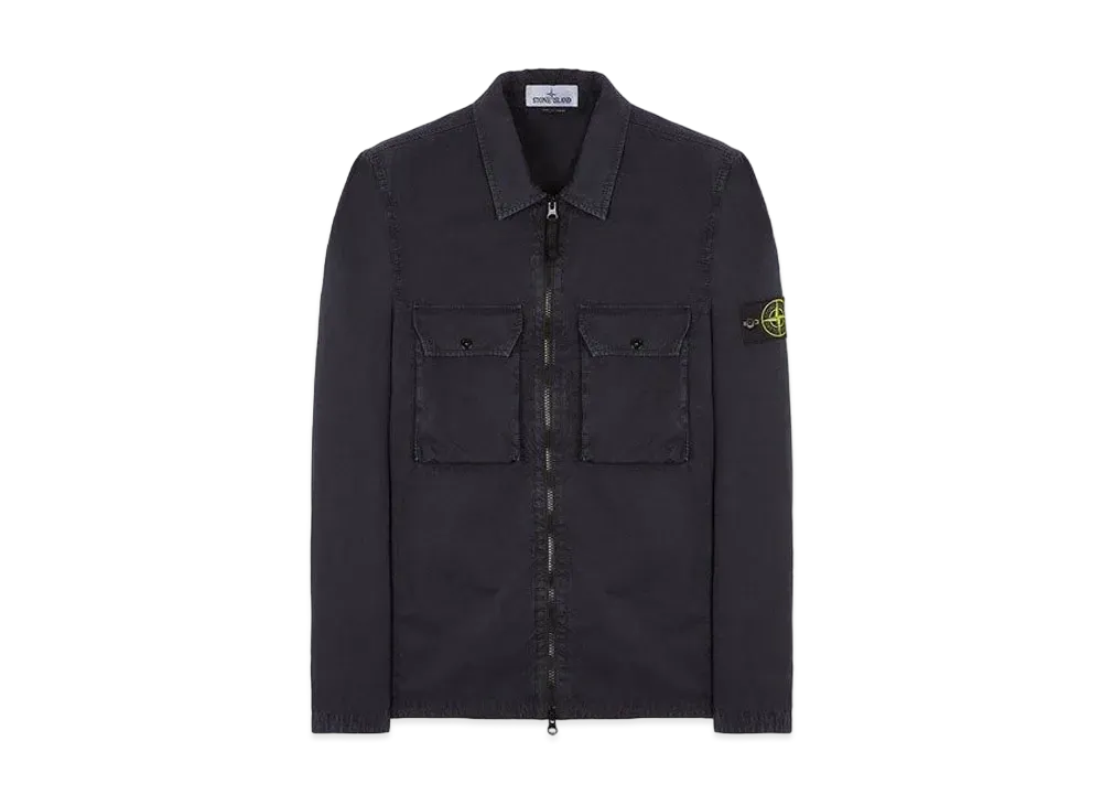 Stone Island 113WN BRUSHED COTTON CANVAS_'OLD' EFFECT "Blue"
