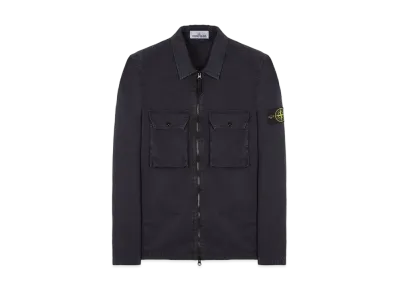 Stone Island 113WN BRUSHED COTTON CANVAS_'OLD' EFFECT "Blue"