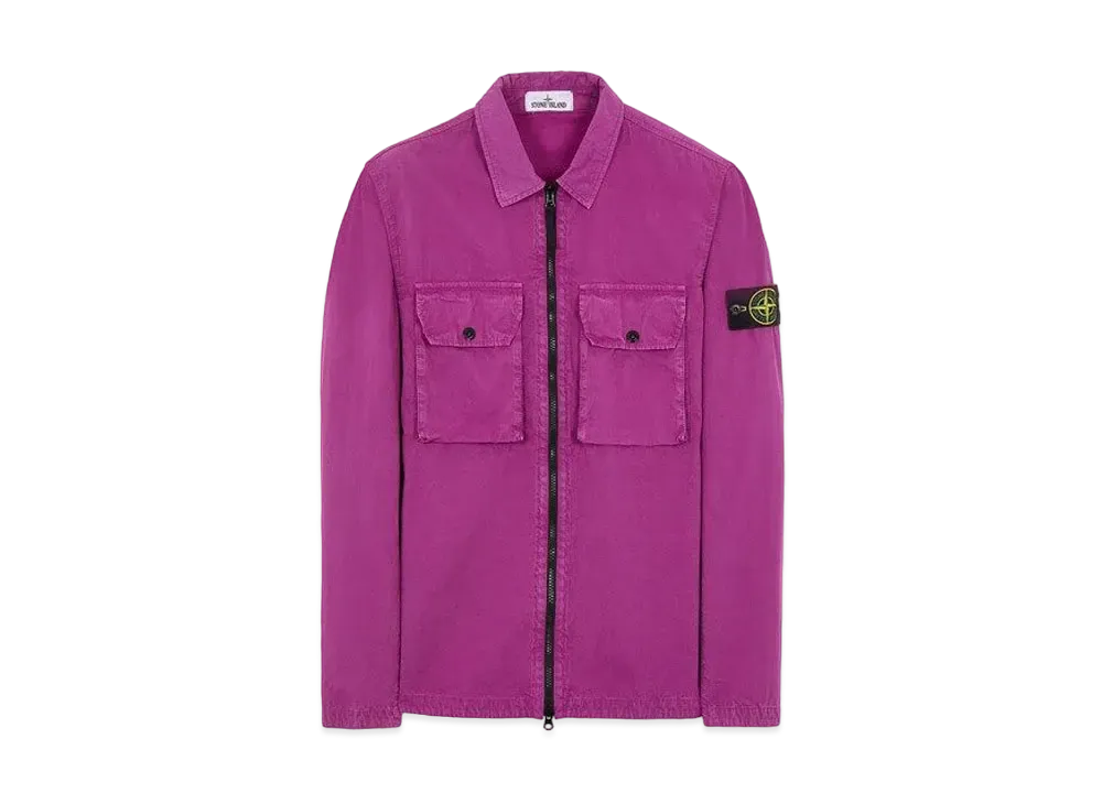 Stone Island 113WN BRUSHED COTTON CANVAS_'OLD' EFFECT "Magenta"
