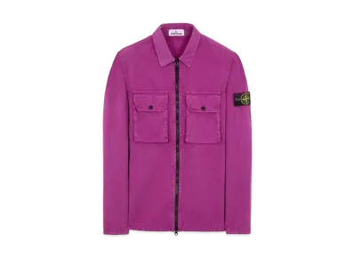 Stone Island 113WN BRUSHED COTTON CANVAS_'OLD' EFFECT "Magenta"