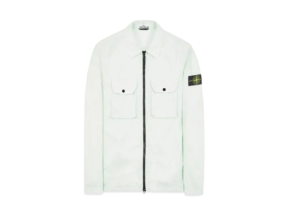 Stone Island 113WN BRUSHED COTTON CANVAS_'OLD' EFFECT "Light Green"
