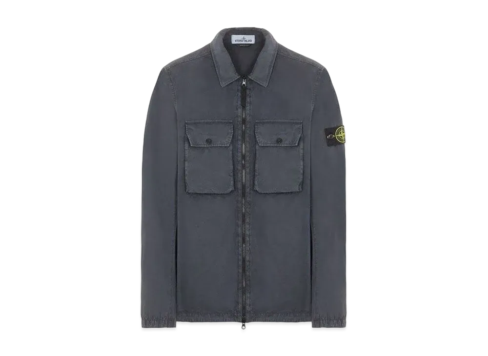 Stone Island 113WN BRUSHED COTTON CANVAS_'OLD' EFFECT "Steel Grey"
