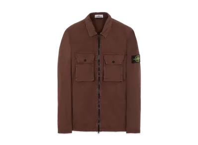 Stone Island 113WN BRUSHED COTTON CANVAS_'OLD' EFFECT "Mahogany Brown"