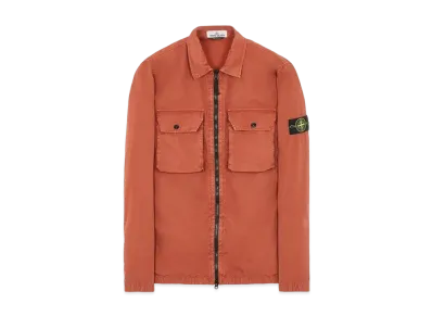 Stone Island 113WN BRUSHED COTTON CANVAS_'OLD' EFFECT "Brick Red"