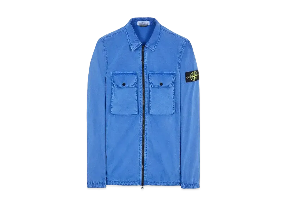 Stone Island 113WN BRUSHED COTTON CANVAS_'OLD' EFFECT "Periwinkle"
