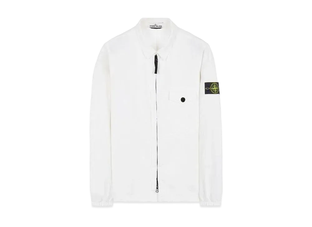 Stone Island 10704 TEXTURED BRUSHED RECYCLED COTTON "White"