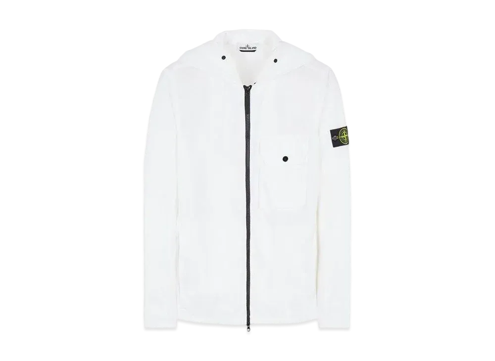 Stone Island 114WN BRUSHED COTTON CANVAS_'OLD' EFFECT "White"