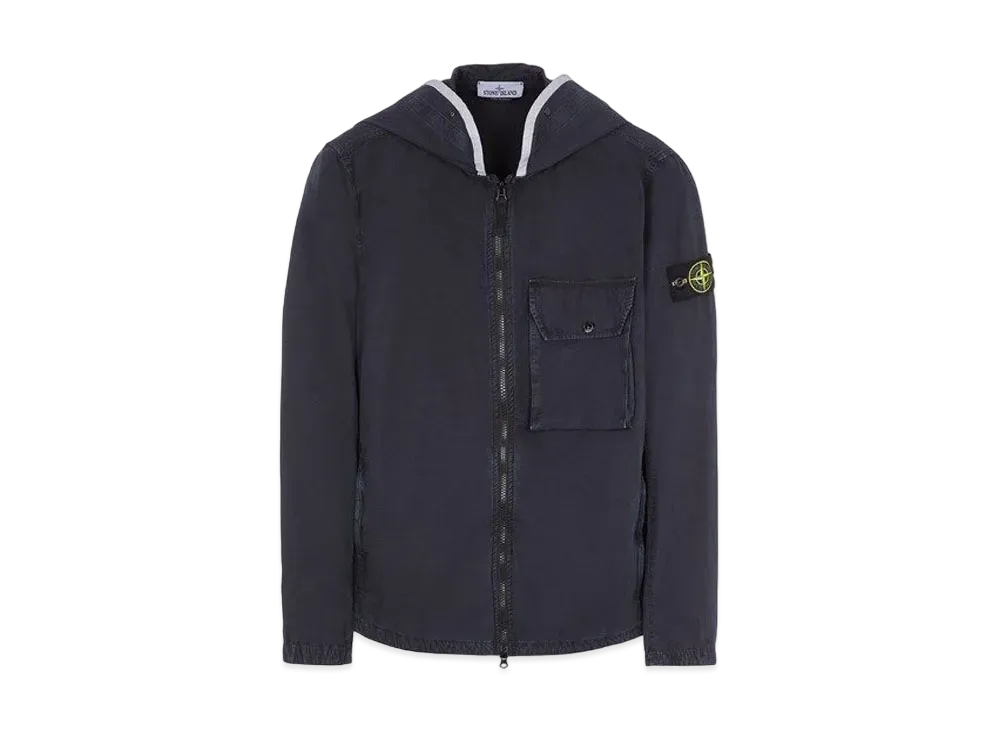 Stone Island 114WN BRUSHED COTTON CANVAS_'OLD' EFFECT "Blue"