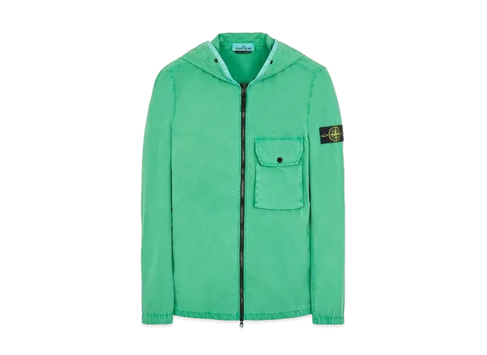 Stone Island 114WN BRUSHED COTTON CANVAS_'OLD' EFFECT "Green"