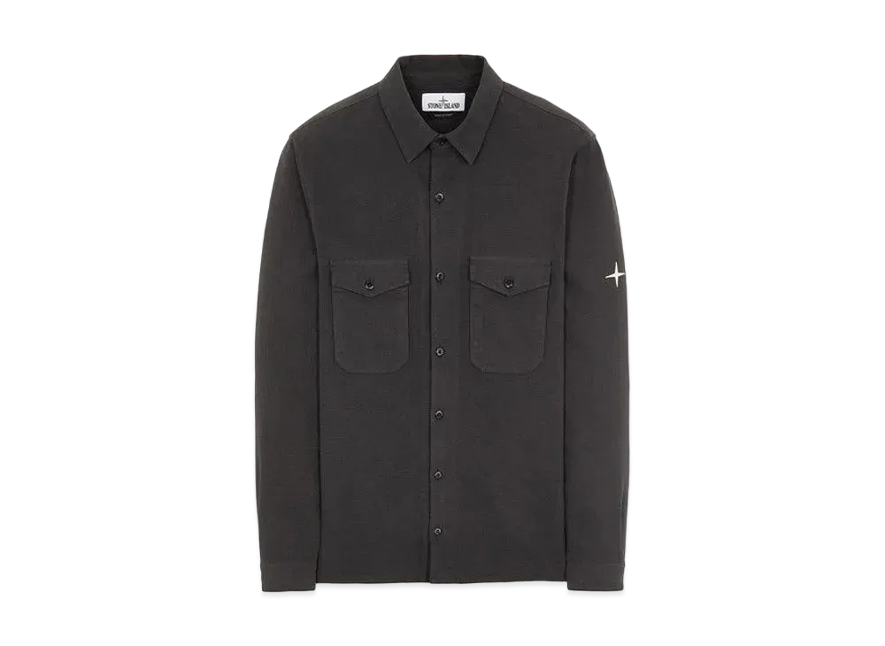 Stone Island 12004 TEXTURED BRUSHED RECYCLED COTTON_REGULAR FIT "Steel Grey"