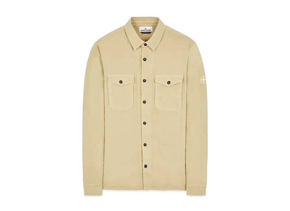 Stone Island 12004 TEXTURED BRUSHED RECYCLED COTTON_REGULAR FIT "Ibory"