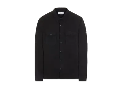 Stone Island 12004 TEXTURED BRUSHED RECYCLED COTTON_REGULAR FIT "Black"