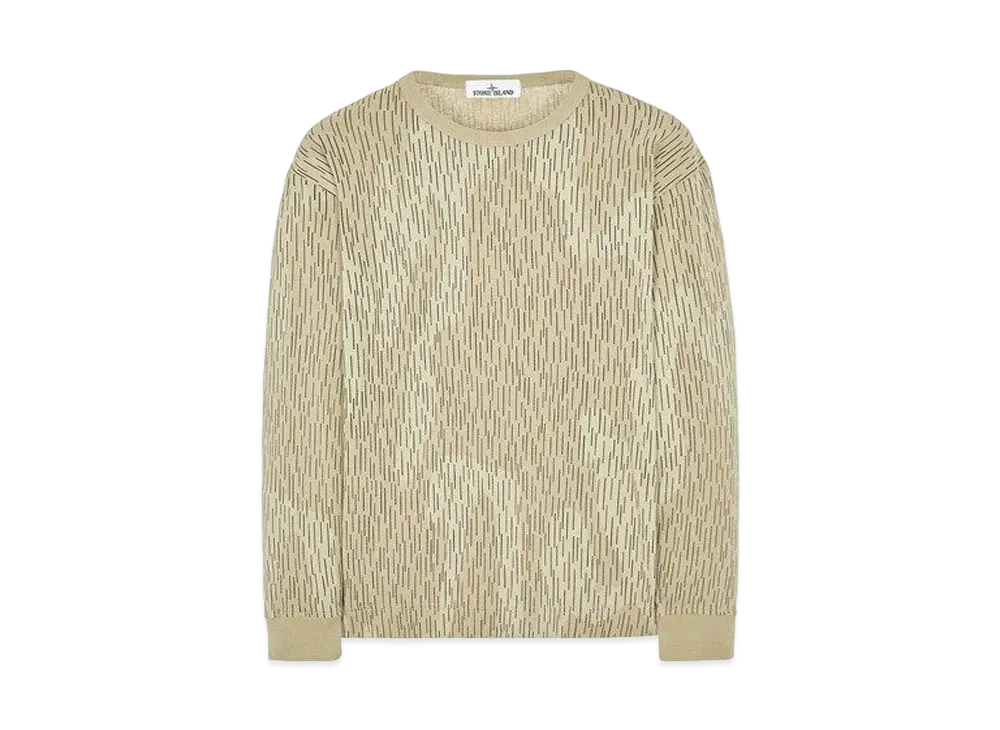 Stone Island 205E4 COTTON JERSEY 'RAIN CAMO' PRINT "Ibory"