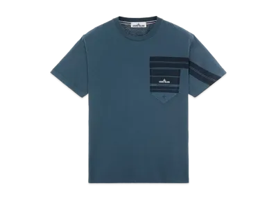 Stone Island 24679 COTTON JERSEY 'MOSAIC TWO' PRINT_SLIM FIT "Teal"
