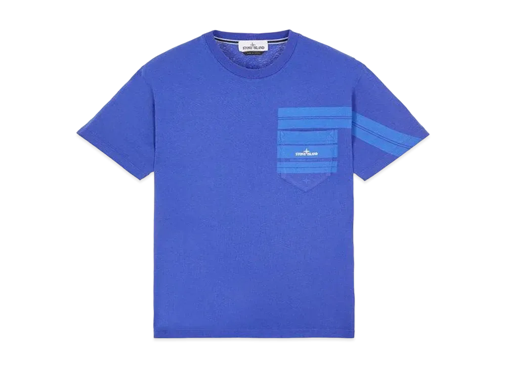 Stone Island 24679 COTTON JERSEY 'MOSAIC TWO' PRINT_SLIM FIT "Periwinkle"
