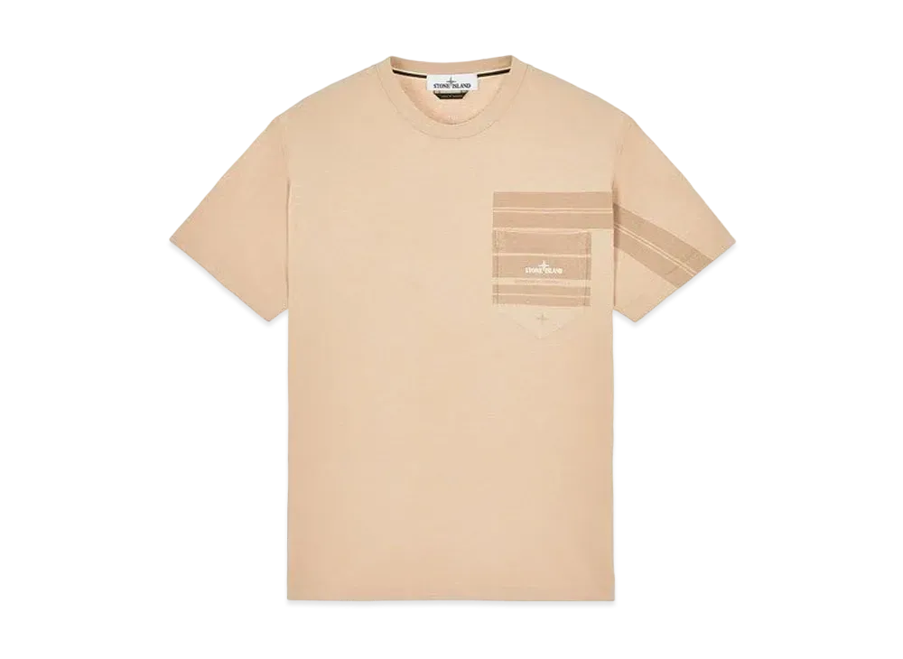 Stone Island 24679 COTTON JERSEY 'MOSAIC TWO' PRINT_SLIM FIT "Pastel Pink"