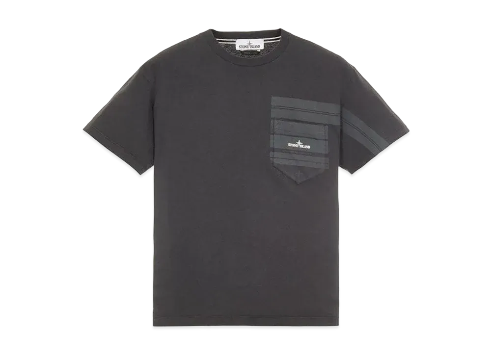 Stone Island 24679 COTTON JERSEY 'MOSAIC TWO' PRINT_SLIM FIT "Steel Grey"