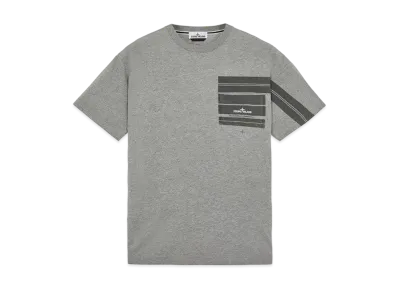 Stone Island 24679 COTTON JERSEY 'MOSAIC TWO' PRINT_SLIM FIT "Dust Melange"