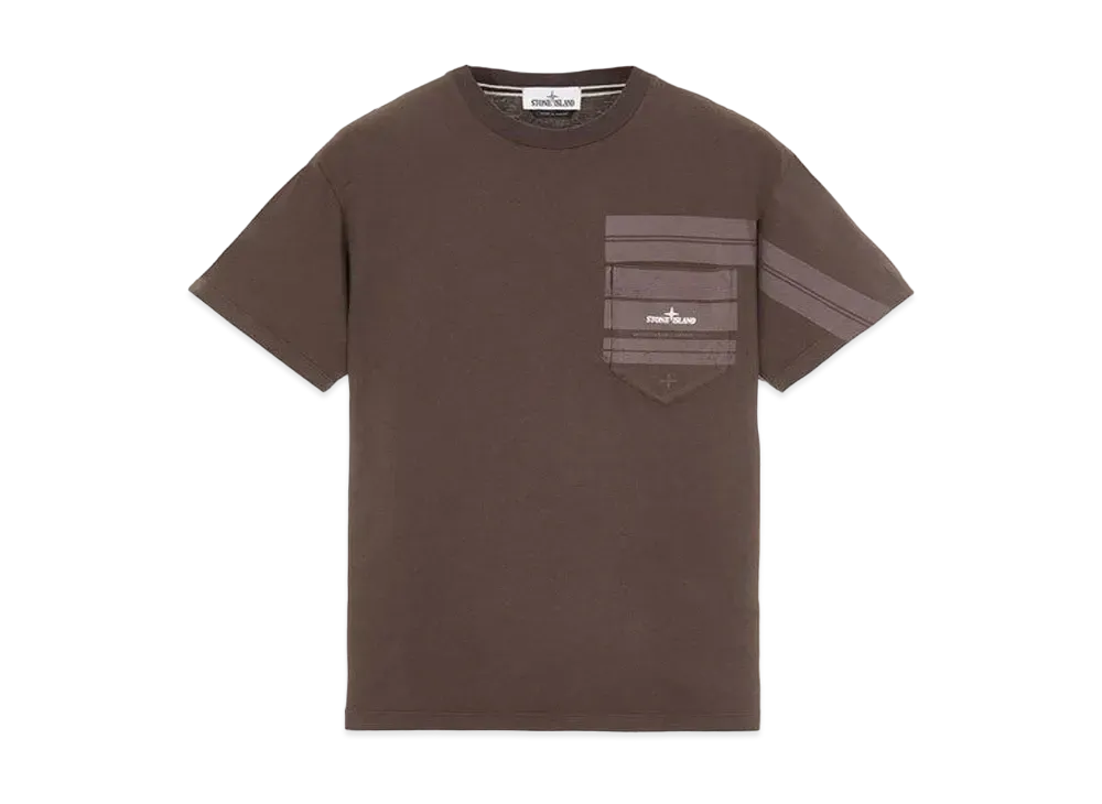 Stone Island 24679 COTTON JERSEY 'MOSAIC TWO' PRINT_SLIM FIT "Dark Brown"