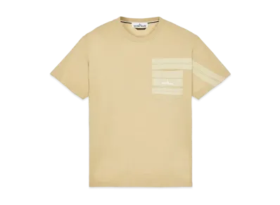 Stone Island 24679 COTTON JERSEY 'MOSAIC TWO' PRINT_SLIM FIT "Ibory"