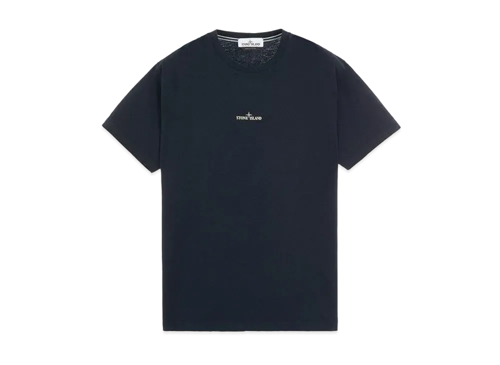 Stone Island 2NS83 COTTON JERSEY, 'MIXED MEDIA TWO' PRINT_SLIM FIT "Blue"