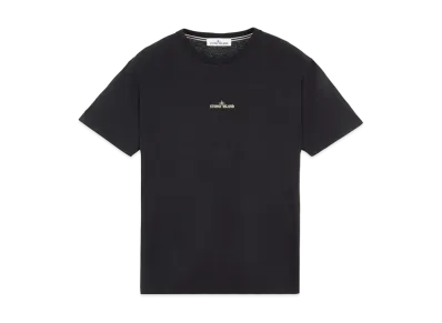 Stone Island 2NS83 COTTON JERSEY, 'MIXED MEDIA TWO' PRINT_SLIM FIT "Black"