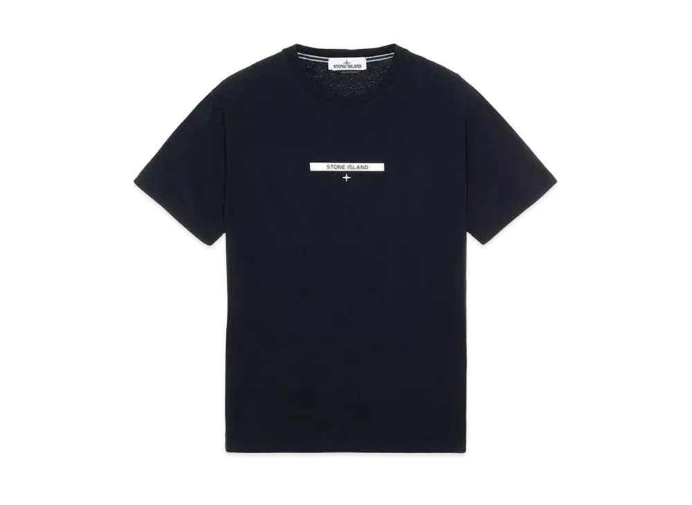 Stone Island 2NS84 COTTON JERSEY, 'MICRO GRAPHICS ONE' PRINT_SLIM FIT "Blue"