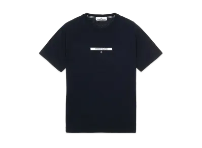 Stone Island 2NS84 COTTON JERSEY, 'MICRO GRAPHICS ONE' PRINT_SLIM FIT "Blue"