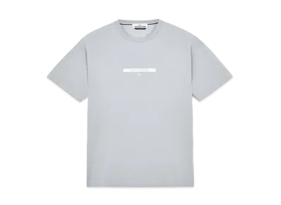Stone Island 2NS84 COTTON JERSEY, 'MICRO GRAPHICS ONE' PRINT_SLIM FIT "Pearl Grey"