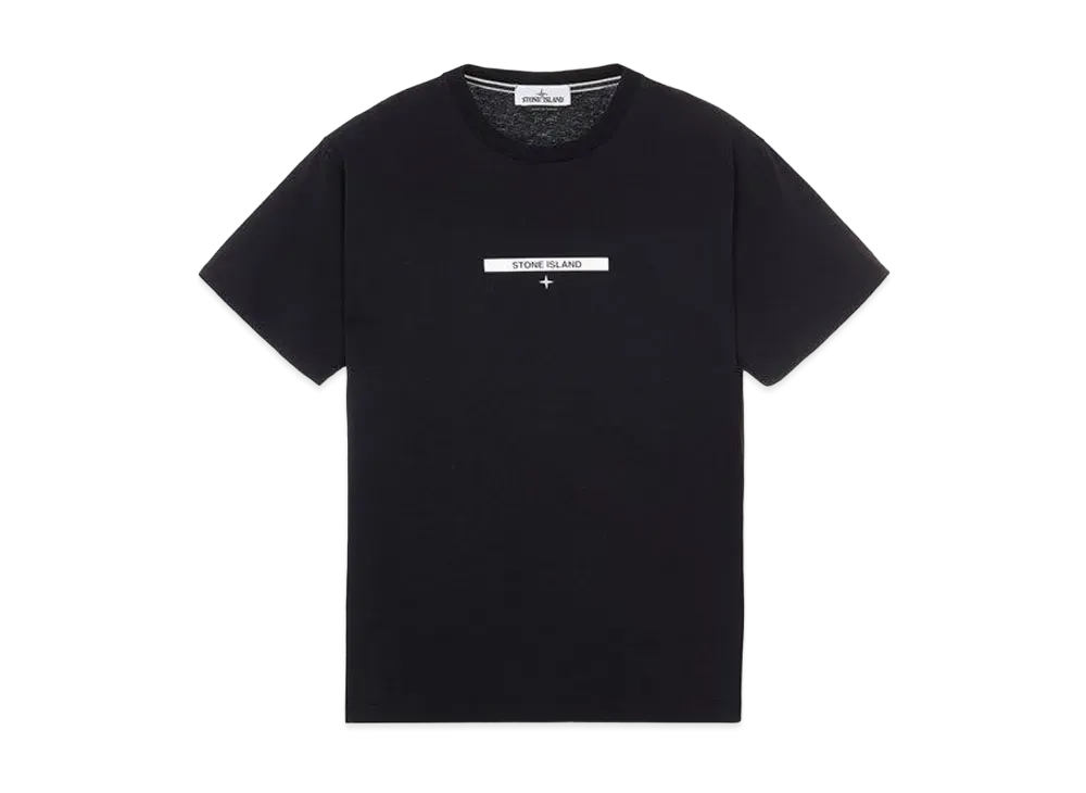 Stone Island 2NS84 COTTON JERSEY, 'MICRO GRAPHICS ONE' PRINT_SLIM FIT "Black"