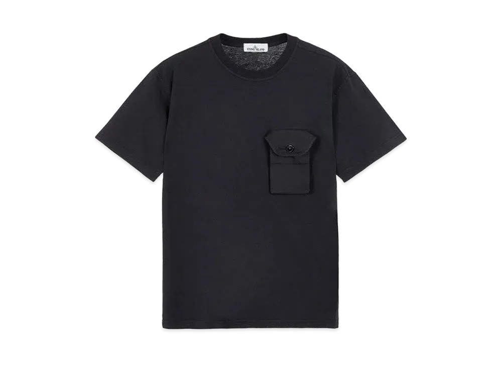 Stone Island 20144 20/1 COTTON JERSEY_LOOSE FIT "Black"