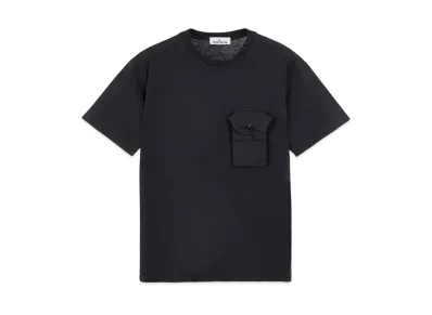 Stone Island 20144 20/1 COTTON JERSEY_LOOSE FIT "Black"