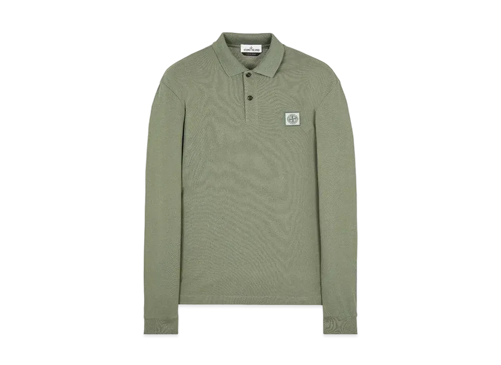 Stone Island 20639 50/2 COTTON PIQUE_REGULAR FIT "Sage Green"