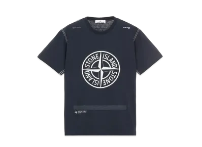 Stone Island 20892 COTTON JERSEY 'ULTRA INSTITUTIONAL ONE' PRINT_REGULAR FIT "Blue"