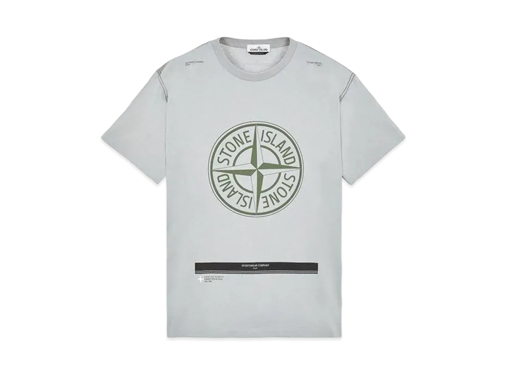 Stone Island 20892 COTTON JERSEY 'ULTRA INSTITUTIONAL ONE' PRINT_REGULAR FIT "Pearl Grey"
