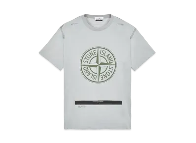 Stone Island 20892 COTTON JERSEY 'ULTRA INSTITUTIONAL ONE' PRINT_REGULAR FIT "Pearl Grey"